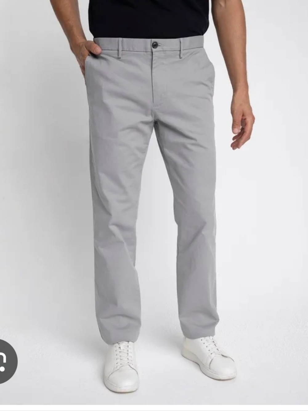 Men's Classic Straight Chino Pants - Light Gray